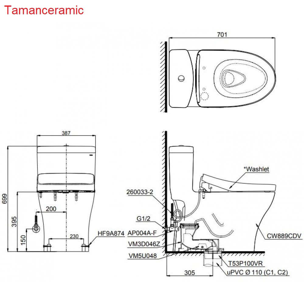 Ban Ve Bon Cau Toto Ms889cdw12
