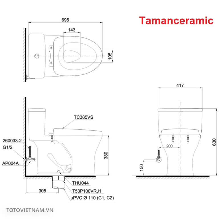 Ban Ve Ki Thuat Bon Cau Toto Ms855dt3 768x768