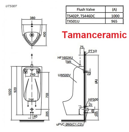 Ban Ve Ky Thuat Tieu Nam Toto Ut500t (1)